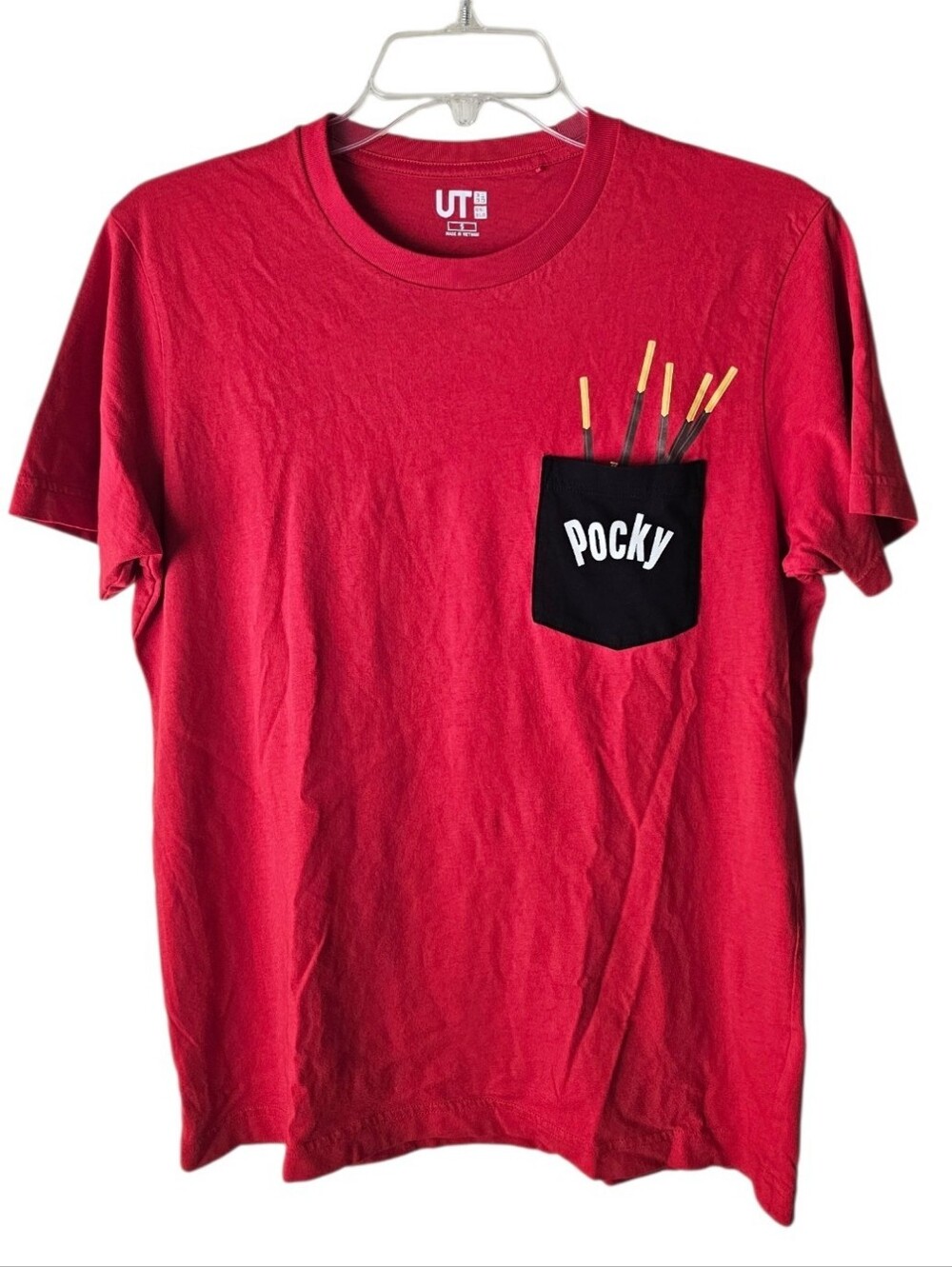 Uniqlo Pocky Red Pocket Tee
